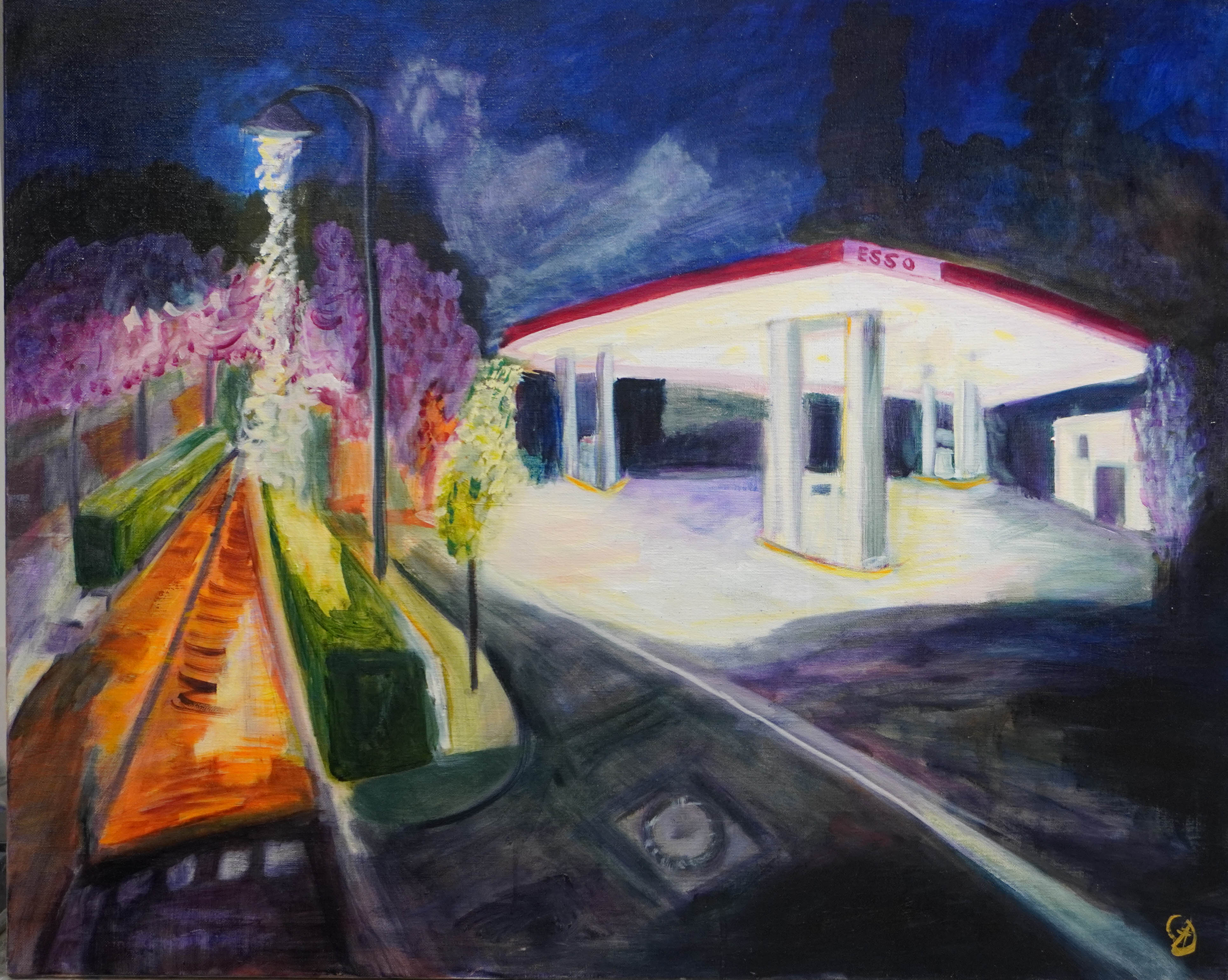 Eprintemps station de nuit F20 60X73cm